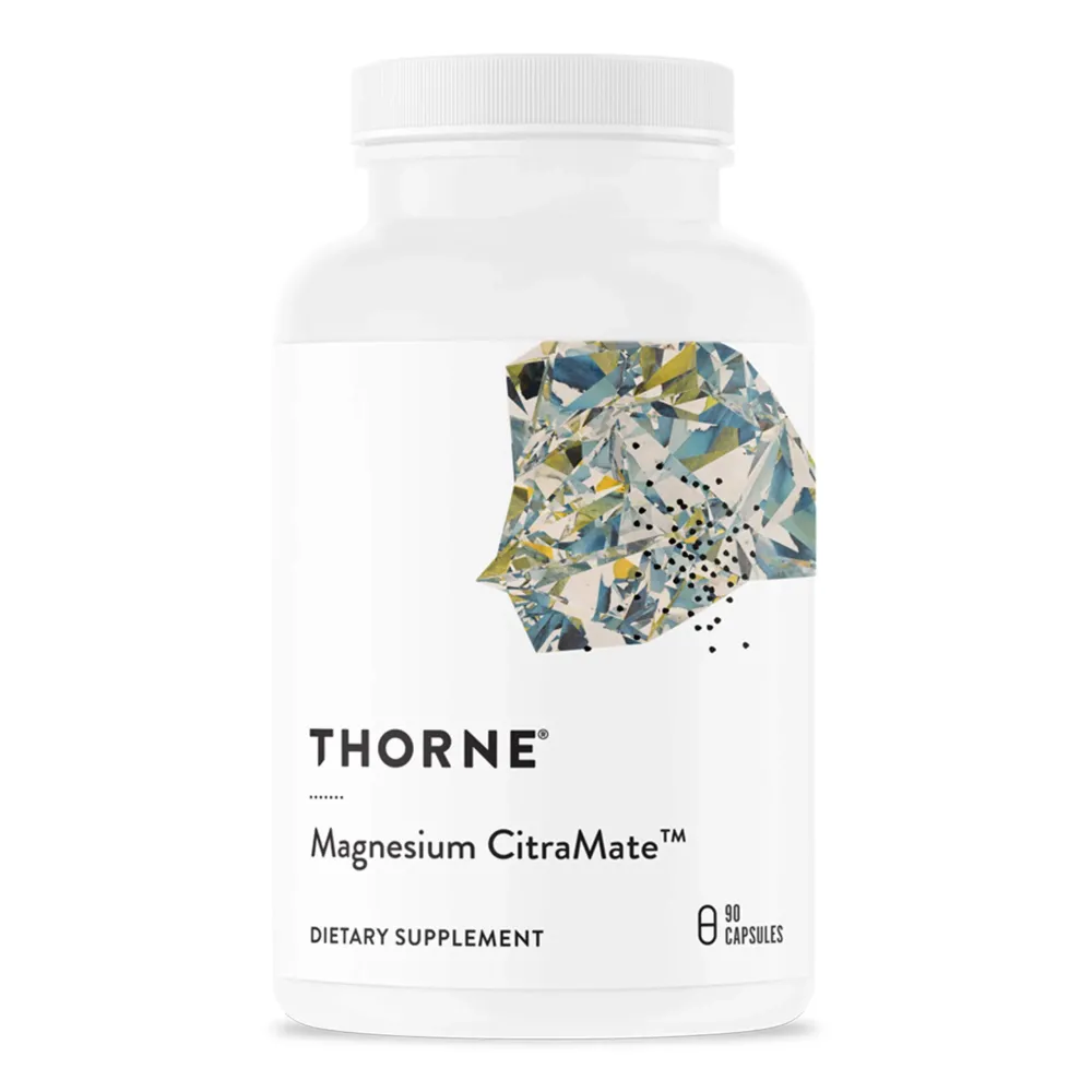 THORNE Magnesium CitraMate - Magnesium Supplement with Citrate-Malate - Support Heart, Skeletal Muscles, Cardiac, Lung Function, and Bone Density* - Gluten-Free, Dairy-Free, Soy-Free - 90 Capsules