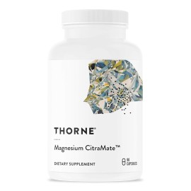 THORNE Magnesium CitraMate - Magnesium Supplement with Citrate-Malate - Support Heart, Skeletal Muscles, Cardiac, Lung Function, and Bone Density* - Gluten-Free, Dairy-Free, Soy-Free - 90 Capsules