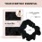 Kitsch Satin Scrunchies for Women - No Crease Hair Ties for Girls | Scrunchies For All Hair Types and Textures, Perfect for Day or Night - 5 Pcs, Black