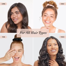 Kitsch Satin Scrunchies for Women - No Crease Hair Ties for Girls | Scrunchies For All Hair Types and Textures, Perfect for Day or Night - 5 Pcs, Black Kitsch Satin Scrunchies for Women - No Crease Hair Ties for Girls | Scrunchies For All Hair Types and Textures, Perfect for Day or Night - 5 Pcs, Black