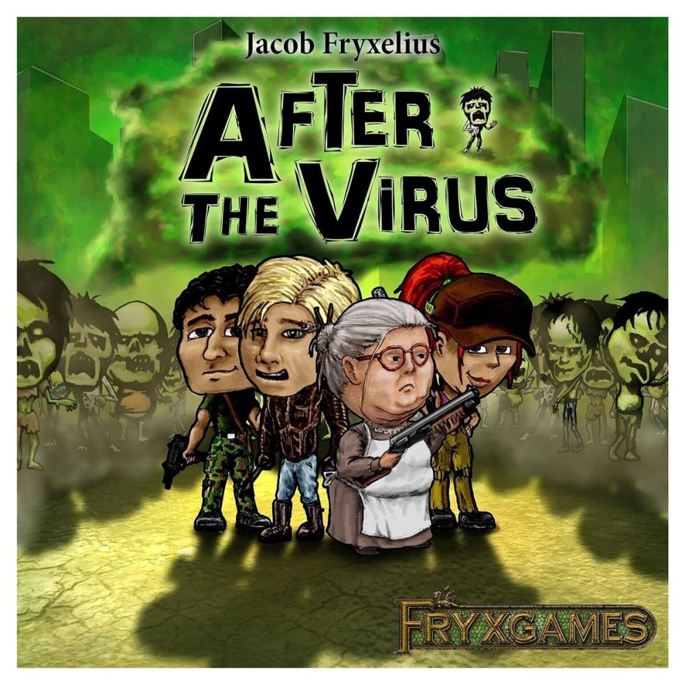 Fryx Games After The Virus: A Cooperative Zombie Deckbuilder for 1-3 Players, Ages 14+