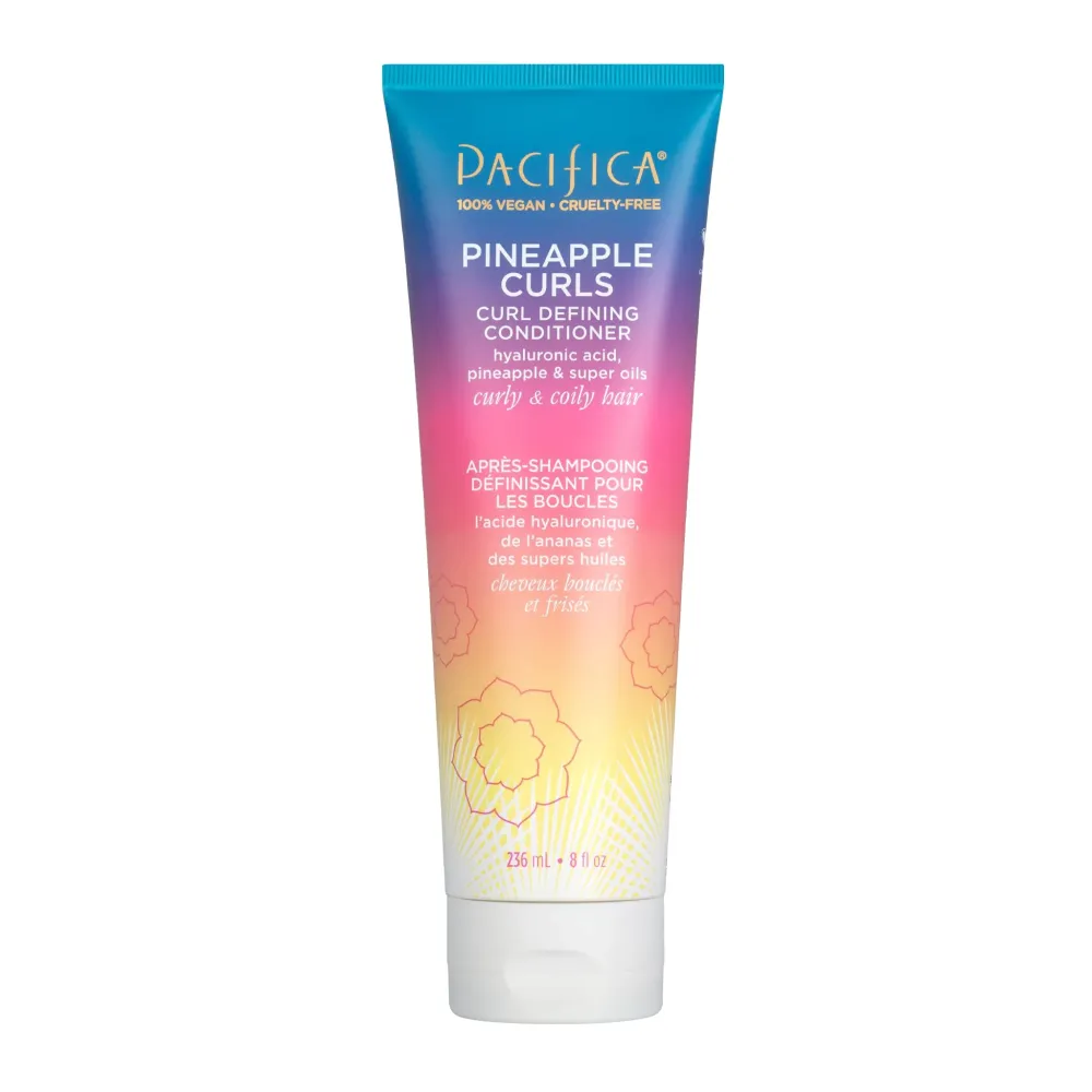 Pacifica Beauty, Pineapple Curls Defining Natural Conditioner, For Curly, Coily and Textured Hair Types, Pineapple Scent, Sulfate Free and Silicone Free, 100% Vegan and Cruelty Free Pacifica Beauty, Pineapple Curls Defining Natural Conditioner, For Curly, Coily and Textured Hair Types, Pineapple Scent, Sulfate Free and Silicone Free, 100% Vegan and Cruelty Free
