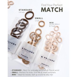 Cyndibands Seamless Hair Ties - Blonde - Gentle Hair Ties No Damage, Standard Size 1.5 Inch, Soft and Stretchy Nylon Fabric Ponytail Holders - 12 Count