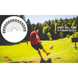 Ball Pump Inflation Needle (Pack of 15) - Stainless Steel Air Pump Needles - Ideal for Blowing Up Football, Basketball, Volleyball, and All Other Sports Balls - by Mobi Lock Ball Pump Inflation Needle (Pack of 15) - Stainless Steel Air Pump Needles - Ideal for Blowing Up Football, Basketball, Volleyball, and All Other Sports Balls - by Mobi Lock