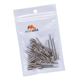 Ball Pump Inflation Needle (Pack of 15) - Stainless Steel Air Pump Needles - Ideal for Blowing Up Football, Basketball, Volleyball, and All Other Sports Balls - by Mobi Lock Ball Pump Inflation Needle (Pack of 15) - Stainless Steel Air Pump Needles - Ideal for Blowing Up Football, Basketball, Volleyball, and All Other Sports Balls - by Mobi Lock