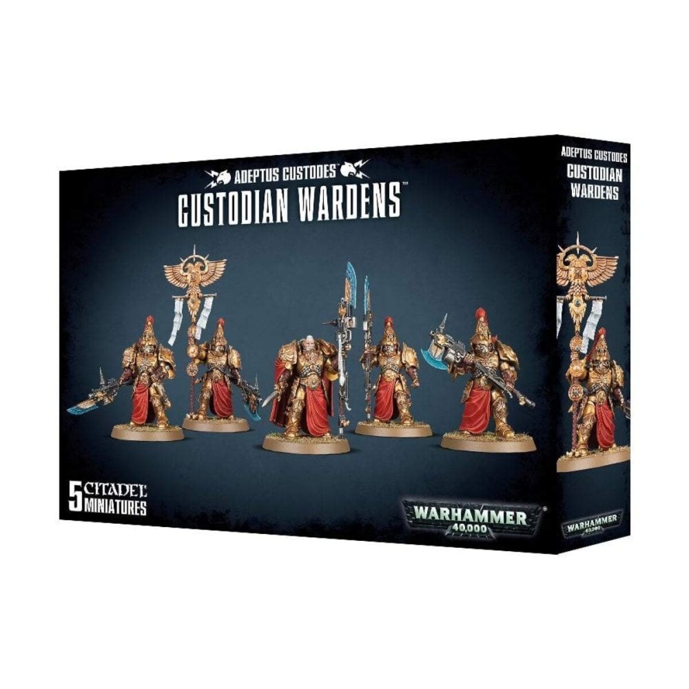 Games Workshop Warhammer 40k - Adeptus Custodes Custodian Wardens, Black Games Workshop Warhammer 40k - Adeptus Custodes Custodian Wardens, Black