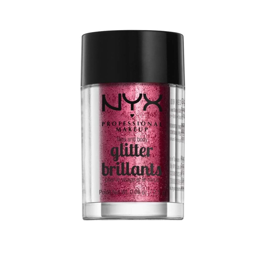 NYX PROFESSIONAL MAKEUP Face & Body Glitter, Red NYX PROFESSIONAL MAKEUP Face & Body Glitter, Red