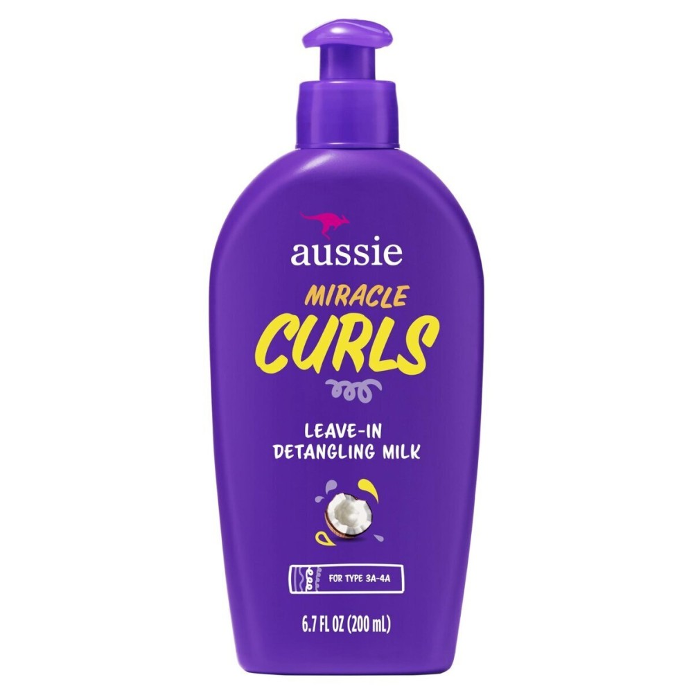 Aussie Miracle Curls with Coconut Oil, Paraben Free Detangling Milk Treatment, 6.7 fl oz Aussie Miracle Curls with Coconut Oil, Paraben Free Detangling Milk Treatment, 6.7 fl oz