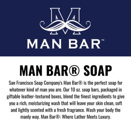 San Francisco Soap Company Exotic Musk and Sandalwood Fragrance Man Bar - Revitalizing - No Harmful Chemicals - Good for All Skin Types - Made in the USA San Francisco Soap Company Exotic Musk and Sandalwood Fragrance Man Bar - Revitalizing - No Harmful Chemicals - Good for All Skin Types - Made in the USA