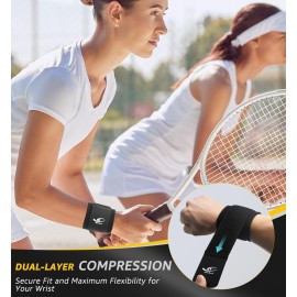 HiRui 2 PACK Wrist Compression Strap and Wrist Brace Sport Wrist Support for Fitness, Weightlifting, Tendonitis, Carpal Tunnel Arthritis, Pain Relief-Wear Anywhere-Unisex,Adjustable HiRui 2 PACK Wrist Compression Strap and Wrist Brace Sport Wrist Support for Fitness, Weightlifting, Tendonitis, Carpal Tunnel Arthritis, Pain Relief-Wear Anywhere-Unisex,Adjustable