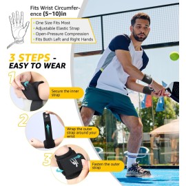HiRui 2 PACK Wrist Compression Strap and Wrist Brace Sport Wrist Support for Fitness, Weightlifting, Tendonitis, Carpal Tunnel Arthritis, Pain Relief-Wear Anywhere-Unisex,Adjustable HiRui 2 PACK Wrist Compression Strap and Wrist Brace Sport Wrist Support for Fitness, Weightlifting, Tendonitis, Carpal Tunnel Arthritis, Pain Relief-Wear Anywhere-Unisex,Adjustable