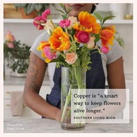 Flower Food Alternative for Fresh Cut Flowers. Copper Charm Keeps Flower Water Clean and Clear. Just Place it in the Vase, Reusable (1)