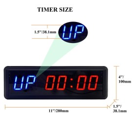 BTBSIGN LED Interval Timer Count Down/Up Clock Stopwatch with Remote for Home Gym Fitness Blue BTBSIGN LED Interval Timer Count Down/Up Clock Stopwatch with Remote for Home Gym Fitness Blue