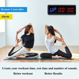 BTBSIGN LED Interval Timer Count Down/Up Clock Stopwatch with Remote for Home Gym Fitness Blue BTBSIGN LED Interval Timer Count Down/Up Clock Stopwatch with Remote for Home Gym Fitness Blue