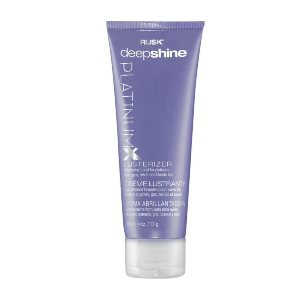RUSK PlatinumX Lusterizer, Salon Formula Styling Cream to Boost Shine, Eliminate Brass, and Fight Frizz, 4 oz RUSK PlatinumX Lusterizer, Salon Formula Styling Cream to Boost Shine, Eliminate Brass, and Fight Frizz, 4 oz