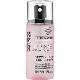 Catrice | Prime & Fine Illuminating Dewy Glow Spray | Transparent and Fast Drying Fixing Spray| Paraben Free & Vegan | Cruelty Free (Pack of 1)