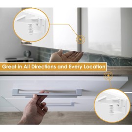 12 Pack Cabinet Locks Child Safety | Baby Safety Cabinet Locks NO Drilling 3M Adhesive Baby Proof Drawer Lock Child proofing cabinets latches for Kids Latch for Drawers & Door Child Safety Locks