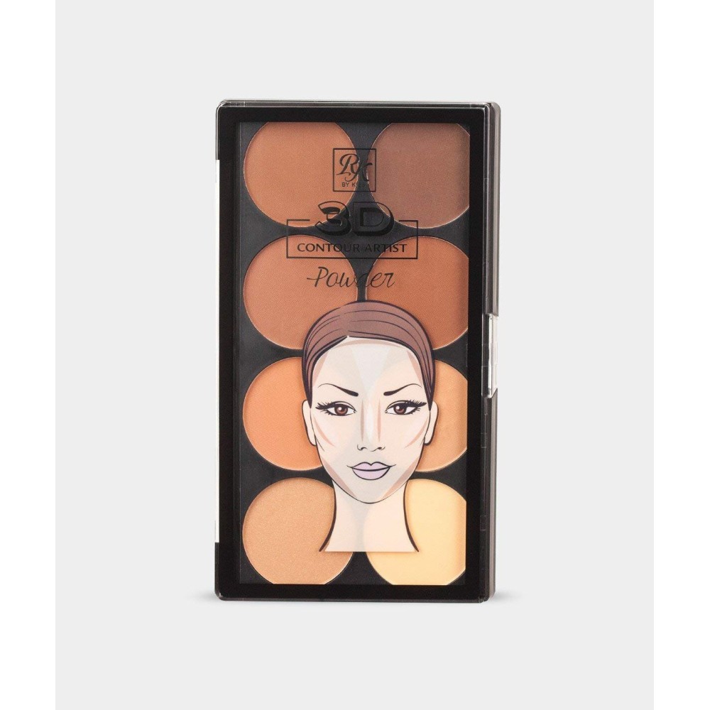 Ruby Kisses Flawless Finish with 3D Contour Powder Makeup Palette - Multiple Contouring Options, Easy Blending, Long-lasting formula, Sculpt &Highlighting, Professional finish (Medium Dark) Ruby Kisses Flawless Finish with 3D Contour Powder Makeup Palette - Multiple Contouring Options, Easy Blending, Long-lasting formula, Sculpt &Highlighting, Professional finish (Medium Dark)
