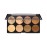 Ruby Kisses Flawless Finish with 3D Contour Powder Makeup Palette - Multiple Contouring Options, Easy Blending, Long-lasting formula, Sculpt &Highlighting, Professional finish (Medium Dark)