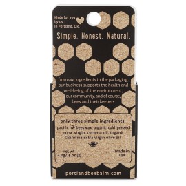 Portland Bee Balm All Natural Handmade Beeswax Based Lip Balm, Unscented 3 Count Portland Bee Balm All Natural Handmade Beeswax Based Lip Balm, Unscented 3 Count
