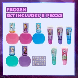 Disney Frozen 2 - Townley Girl Super Sparkly Cosmetic Makeup Set for Girls with Lip Gloss Nail Polish Nail Stickers - 11 Pcs|Perfect for Parties Sleepovers Makeovers| Birthday Gift for Girls 3 Yrs+ Disney Frozen 2 - Townley Girl Super Sparkly Cosmetic Makeup Set for Girls with Lip Gloss Nail Polish Nail Stickers - 11 Pcs|Perfect for Parties Sleepovers Makeovers| Birthday Gift for Girls 3 Yrs+