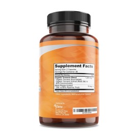 Pure By Nature Turmeric Curcumin with Black Pepper Extract 10 mg Capsules, 1200 mg per Serving, Organic, High Absorption Antioxidant Support (180 Count) Pure By Nature Turmeric Curcumin with Black Pepper Extract 10 mg Capsules, 1200 mg per Serving, Organic, High Absorption Antioxidant Support (180 Count)