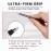 Eyebrow Tweezers Stainless Steel Facial Hair Removal Tweezers for Men & Women in Black with Slanted Tip for Easy Plucking by AURAY