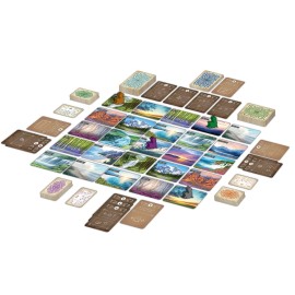Sunset Over Water Card Game - A Picturesque Game of Painting Landscapes and Exploring Nature by Pencil First Games for 1-4 Players