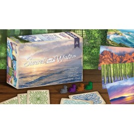 Sunset Over Water Card Game - A Picturesque Game of Painting Landscapes and Exploring Nature by Pencil First Games for 1-4 Players