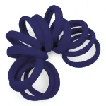 Cyndibands Seamless Hair Ties - Navy Blue - Gentle Hair Ties No Damage, Standard Size 1.5 Inch, Soft and Stretchy Nylon Fabric Ponytail Holders - 12 Count