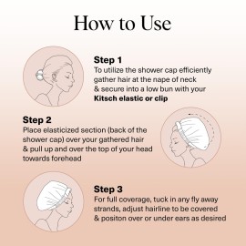 Kitsch Luxury Shower Caps for Women Reusable Waterproof - Large Shower Cap for Women and Men, Non-slip, Quick-dry Hair Cap for Long & Short Hair, Comfortable and Stylish Design - Stripe Kitsch Luxury Shower Caps for Women Reusable Waterproof - Large Shower Cap for Women and Men, Non-slip, Quick-dry Hair Cap for Long & Short Hair, Comfortable and Stylish Design - Stripe