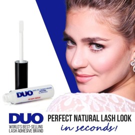 DUO Quick-Set Strip Lash Adhesive - Clear, Waterproof, Long-Lasting Lash Glue, Fast-Drying for False Lashes, 0.18 oz, 1-Pack