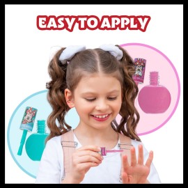 Townley Girl Disney Minnie Mouse 18 Piece Water-Based Nail Polish Set, Quick Dry and Peels-Off, Nail Paint Set for Girls, Perfect for Parties, Sleepovers and Makeovers, Ages 3