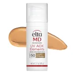 EltaMD UV AOX Elements Tinted Mineral Face Sunscreen Lotion, Tinted Moisturizer for Face SPF 50 with Antioxidants, For Dry Sensitive Skin 1.7 oz Pump