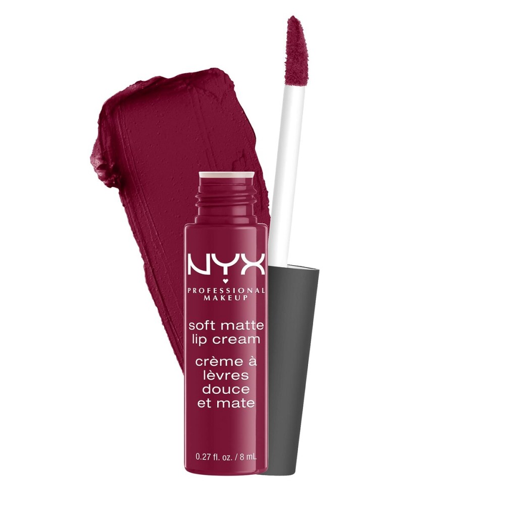 NYX PROFESSIONAL MAKEUP Soft Matte Lip Cream, Lightweight Liquid Lipstick - Copenhagen (Matte Rich Plum) NYX PROFESSIONAL MAKEUP Soft Matte Lip Cream, Lightweight Liquid Lipstick - Copenhagen (Matte Rich Plum)