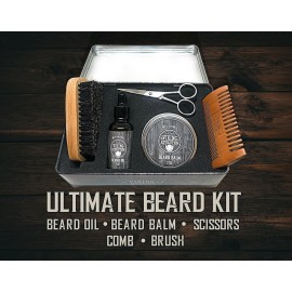 Viking Revolution Beard Care Kit for Men - Kit includes 100% Boar Beard Brush, Wooden Comb, Beard Balm, Beard Oil, Beard & Mustache Scissors in a Metal Box Viking Revolution Beard Care Kit for Men - Kit includes 100% Boar Beard Brush, Wooden Comb, Beard Balm, Beard Oil, Beard & Mustache Scissors in a Metal Box