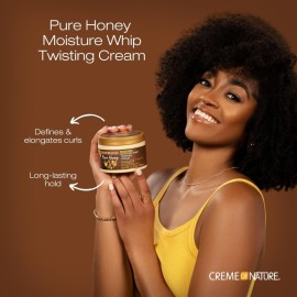 Creme Of Nature, Curl Cream for Curly Hair, Pure Honey Moisture Whip Twisting Cream for Dry Dehydrated Hair, 11.5 Fl Oz Creme Of Nature, Curl Cream for Curly Hair, Pure Honey Moisture Whip Twisting Cream for Dry Dehydrated Hair, 11.5 Fl Oz