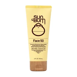 Sun Bum Original SPF 50 Sunscreen Face Lotion - Broad Spectrum Moisturizing Facial Sunscreen with Vitamin E - Hawaii 104 Act Compliant (Made without Octinoxate & Oxybenzone) - Travel Friendly - 3 oz