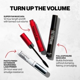 Smashbox Super Fan Lash Lengthening Mascara | Lifting, Long Lasting + Volume, 0.34 Fl Oz, Black