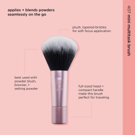 Real Techniques Mini Multitask Makeup Brush, For Blush, Bronzer & Powder, Face Brush with Custom-Cut Synthetic Bristles, For Loose & Pressed Powder, Travel Sized, Vegan & Cruelty-Free, 1 Count Real Techniques Mini Multitask Makeup Brush, For Blush, Bronzer & Powder, Face Brush with Custom-Cut Synthetic Bristles, For Loose & Pressed Powder, Travel Sized, Vegan & Cruelty-Free, 1 Count