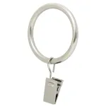 Ivilon Drapery Curtain Clip Rings - Clips Ring for Curtain Panels 1.7, Set of 14 - Brushed Nickel
