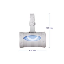 Ubbi Retractable On the Go Bag Dispenser for Travel, Diaper Bag Accessory Must Have for Newborn, Helpful Item, Baby Gift, Lavender Scented, Gray Ubbi Retractable On the Go Bag Dispenser for Travel, Diaper Bag Accessory Must Have for Newborn, Helpful Item, Baby Gift, Lavender Scented, Gray