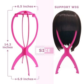 Dreamlover Wig Head Stand, Wig Holder, Hot Pink, 3 Packs Dreamlover Wig Head Stand, Wig Holder, Hot Pink, 3 Packs