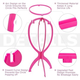Dreamlover Wig Head Stand, Wig Holder, Hot Pink, 3 Packs Dreamlover Wig Head Stand, Wig Holder, Hot Pink, 3 Packs
