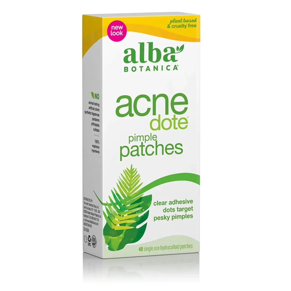 Alba Botanica Acnedote Pimple Patches for Face - Pimple, Spot Patches - Hydrocolloid Skincare Patches - 40 Count