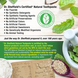 Dr. Sheffields Certified Natural Toothpaste (Wintergreen) - Great Tasting, Fluoride Free Toothpaste/Freshen Your Breath, Whiten Your Teeth, Reduce Plaque (2-Pack) Dr. Sheffields Certified Natural Toothpaste (Wintergreen) - Great Tasting, Fluoride Free Toothpaste/Freshen Your Breath, Whiten Your Teeth, Reduce Plaque (2-Pack)