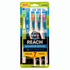 REACH Advanced Design Adult Toothbrush, Soft, 7 Count REACH Advanced Design Adult Toothbrush, Soft, 7 Count