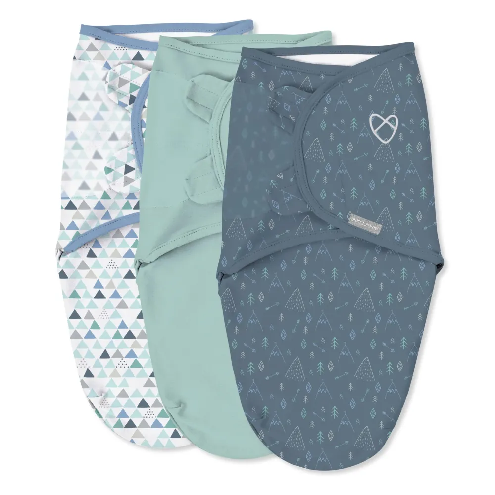 SwaddleMe by Ingenuity Original Swaddle, 100% Cotton, Improves Sleep & Calms Startle Reflex, 3-6 Months, 1.0 TOG, 3-Pack, Baby Swaddle Blanket - Mountaineer SwaddleMe by Ingenuity Original Swaddle, 100% Cotton, Improves Sleep & Calms Startle Reflex, 3-6 Months, 1.0 TOG, 3-Pack, Baby Swaddle Blanket - Mountaineer