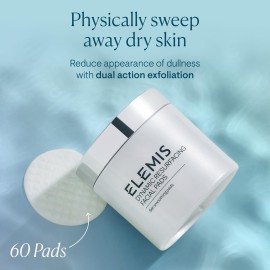 ELEMIS Dynamic Resurfacing Pads, Exfoliating, Toner, Chemical Exfoliant Face Toner, Lactic Acid Peel, Facial Cleansing Pads, Chemical Peel for Face