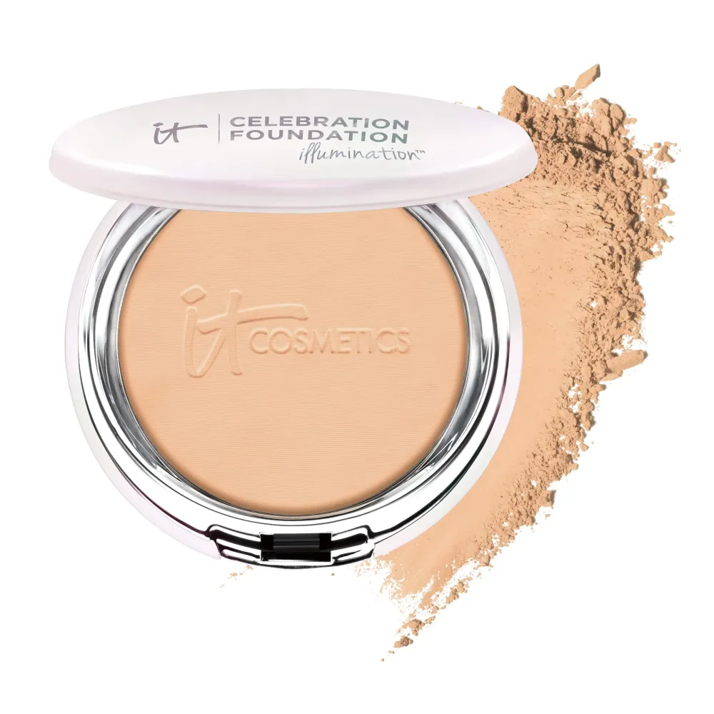 IT Cosmetics Celebration Foundation Illumination, Medium Tan (W) - Full-Coverage, Anti-Aging Powder Foundation - Blurs Pores, Wrinkles & Imperfections - 0.3 oz Compact IT Cosmetics Celebration Foundation Illumination, Medium Tan (W) - Full-Coverage, Anti-Aging Powder Foundation - Blurs Pores, Wrinkles & Imperfections - 0.3 oz Compact